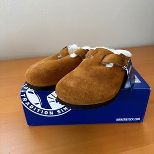 Birkenstock Boston Clog Shearling Size 40 (Woman's 9) Mink NWT